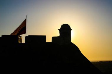 Silhouette of the San Felipe Castle clipart