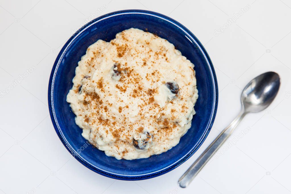 Ready served sweet rice pudding