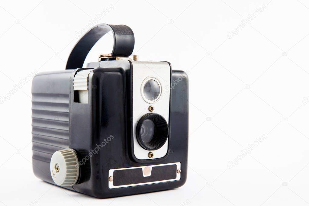 Antique camera isolated