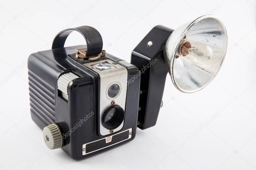 Antique camera isolated