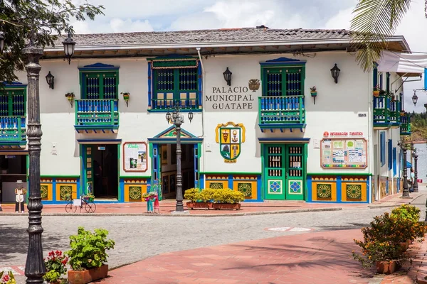 Budování Obce Guatape Antioquia — Stock fotografie