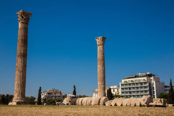 Ερείπια Του Ναού Του Ολυμπίου Διός Είναι Επίσης Γνωστά Ολυμπιακό — Φωτογραφία Αρχείου