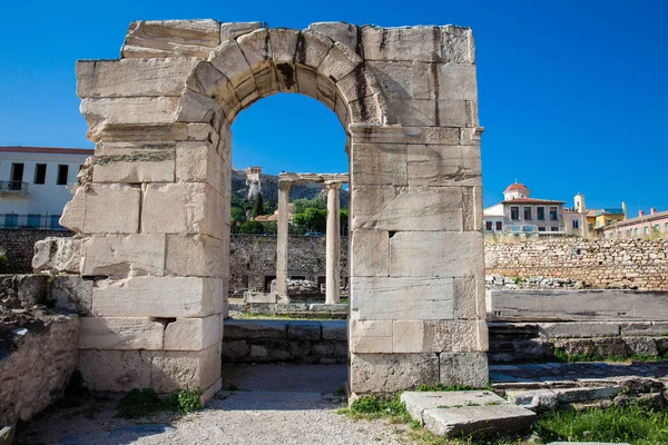 Ruins of the Tetraconch Church built in the court of the Hadrian Library in Athens city center — Stock Photo, Image
