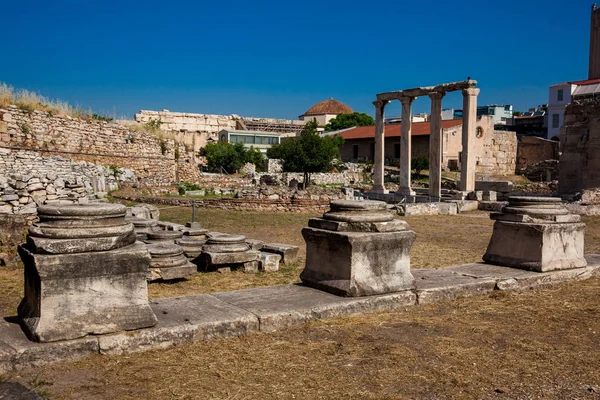 Ruins of the Tetraconch Church built in the court of the Hadrian Library in Athens city center — Stock Photo, Image