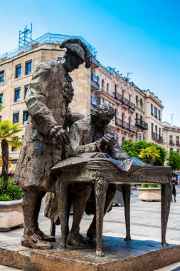 Monument to Alberto de Churriguera and Jose del Castillo located at Poet Iglesias Square