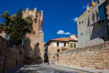 The historical Clavero Tower built on the fifteenth century in the city of Salamaca in Spain