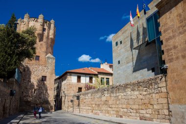 The historical Clavero Tower built on the fifteenth century in the city of Salamaca in Spain