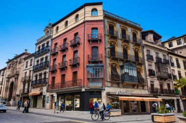Beautiful streets and architecture of the antique buildings of the old city in Salamanca