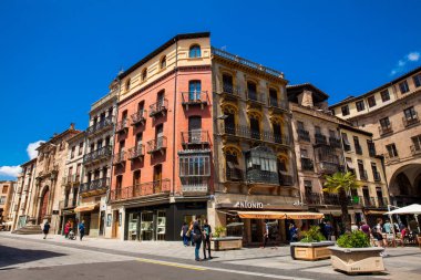 Beautiful streets and architecture of the antique buildings of the old city in Salamanca
