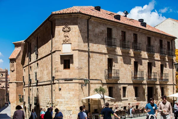 Salamanca Espanha Maio 2018 Bela Arquitetura Dos Edifícios Antigos Torno — Fotografia de Stock