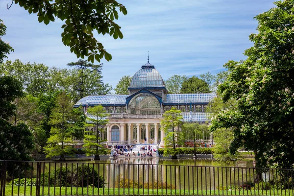 Madrid Spagna Maggio 2018 Veduta Del Bellissimo Palacio Cristal Conservatorio — Foto Stock