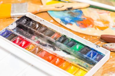 Profesyonel suluboya boya plastik kutu