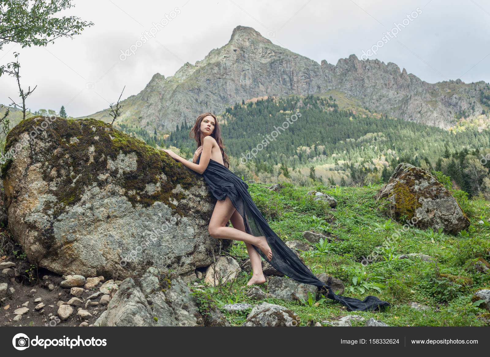 Russian nudist forest' Nude beautiful Russian girl model nature — Stock Photo © vdeineka.yandex.ru  #158332624