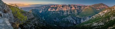 Verdon gorges at sunset clipart