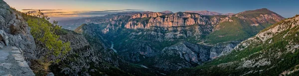 Gün batımında Verdon gorges
