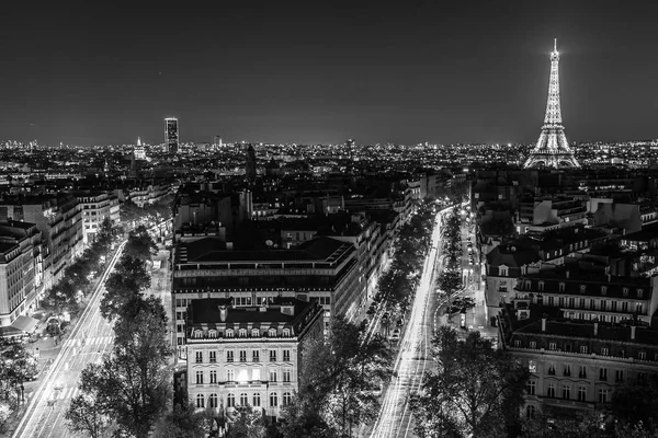Torre Eiffel en blanco y negro — Foto de Stock