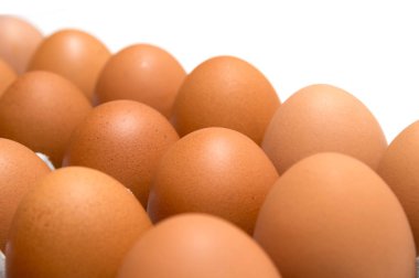 Beyaz arkaplanda yumurta izole