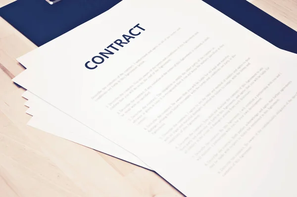 Documentos contractuales: Concepto empresarial — Foto de Stock