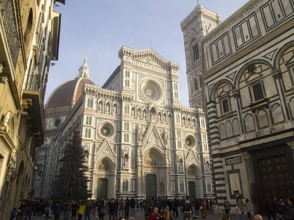 İtalya, Tuscany, Florence, Katedral ve Giotto Noel zamanda kule. — Stok fotoğraf