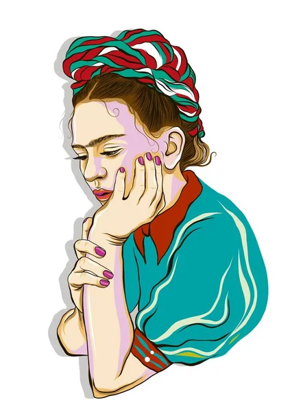 Pensioen Frida Kahlo Magdalena Carmen Frida Kahlo Een Mexicaanse Kunstenaar — Stockvector