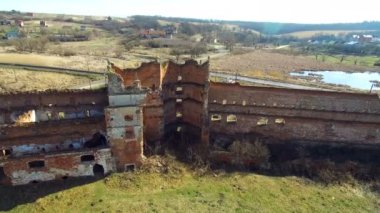 Eski kale şehir dışında. Drone çekim