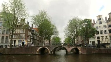 Amsterdam seyahat kanalı. Timelaps çekim hızlandırılmış