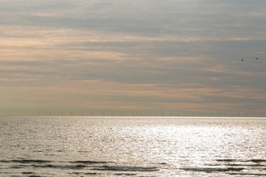 Gün batımı arka plan Kuzey Denizi