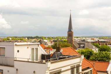 Mimarisi ve eski şehrin sokaklarında. Zandvoort hava Manzaralı