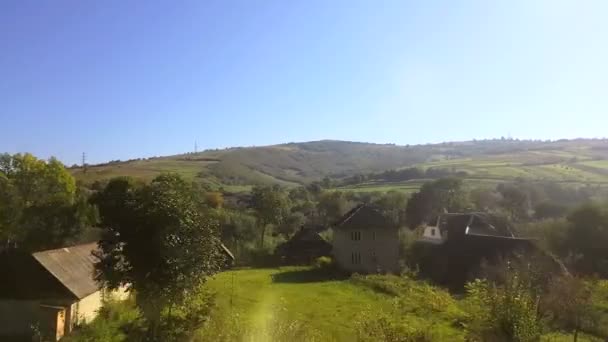 Window View from Car, Bus, Train. Traveling sunny day. — Stock Video