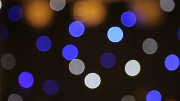 Dorato, sfocato, bokeh luci di sfondo . — Video Stock