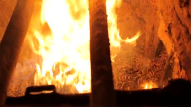 Combustible alternativo. Las paletas se queman en una caldera industrial. Caldera de leña moderna . — Vídeos de Stock