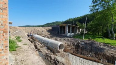 Repair of a water pipe. Construction of water supply.