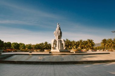 Nha Trang 'da fil ve aslan heykeli.