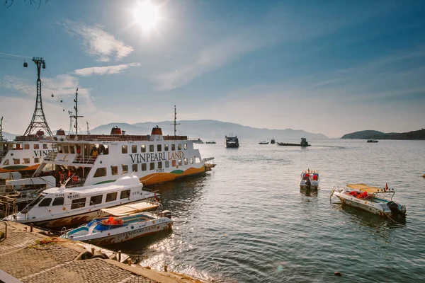 Teleférico Para Vinperal Barcos — Fotografia de Stock