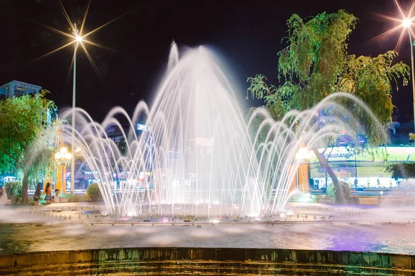 Nha Trang, Vietnam, May 26, 2015 Park with a fountain in the center of Nha Trang