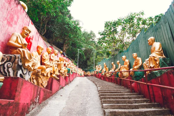 Στο Δρόμο Για Ναό Του 1000 Βούδες Χονγκ Κονγκ — Φωτογραφία Αρχείου