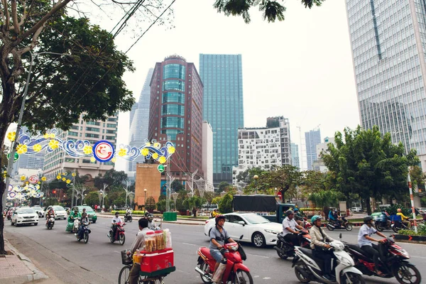 Miasto Chi Minh Wietnam Stycznia 2017 Mnie Linh Point Tower — Zdjęcie stockowe