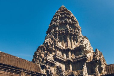 Angkor Wat tapınağının tepesinde. Siem Reap, Kamboçya.