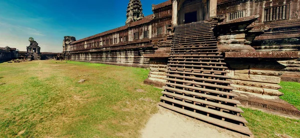 Uma Das Entradas Para Complexo Templo Angkor Wat Panorama — Fotografia de Stock