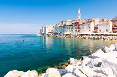 Eski şehirde Rovinj, Istria bölge, Hırvatistan görüntülemek
