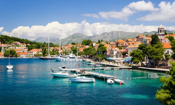Pięknego miasta Cavtat, Południowa Dalmacja, Chorwacja — Zdjęcie stockowe
