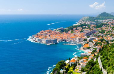 Eski şehir Dubrovnik Dalmaçya, Hırvatistan'daki ünlü görünümü
