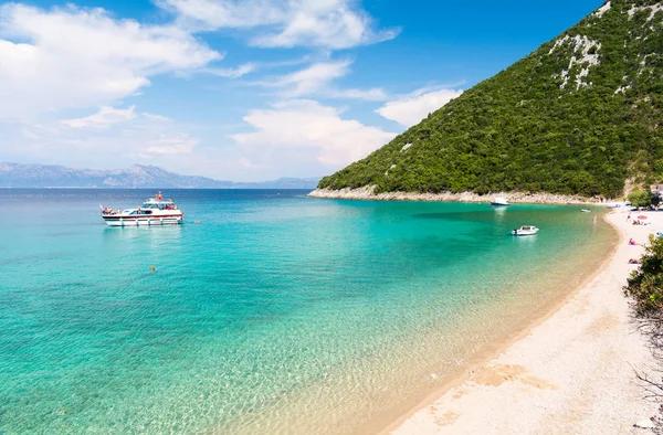 Peljesac Yarımadası Dalmaçya, Hırvatistan'ın Cennet plaj — Stok fotoğraf