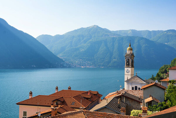 Beautiful view on Lake como in north italy