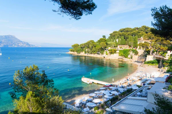 Saint Jean Cap Ferrat üzerinde Paloma sahilde güzel manzarası Fransız riviera, Güney Fransa