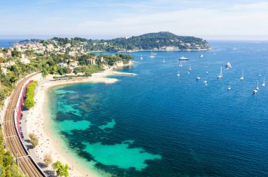 lüks resort ve bay cote d'azur Fransa görünümü