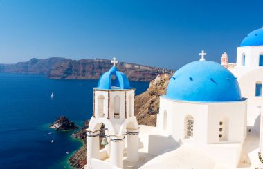 Oia Köyü Santorini Adası, Kiklad Adaları, Yunanistan