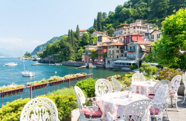 romantik şehir Varenna Lake Como, Kuzey İtalya'görüntüleyin