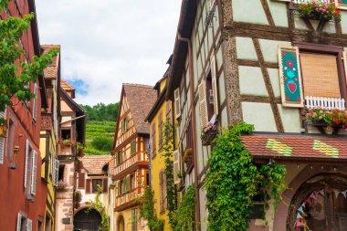 Alsace, Fransa köyde Kaysersberg mimarisinde