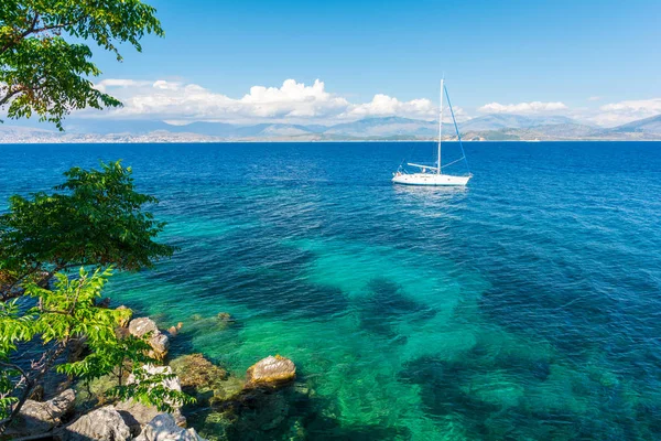 Beautiful Coastline Greek Island Corfu Greece — Stock Photo, Image